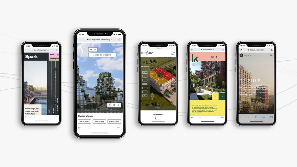 apartment finders, mobile version of websites for real estate projects